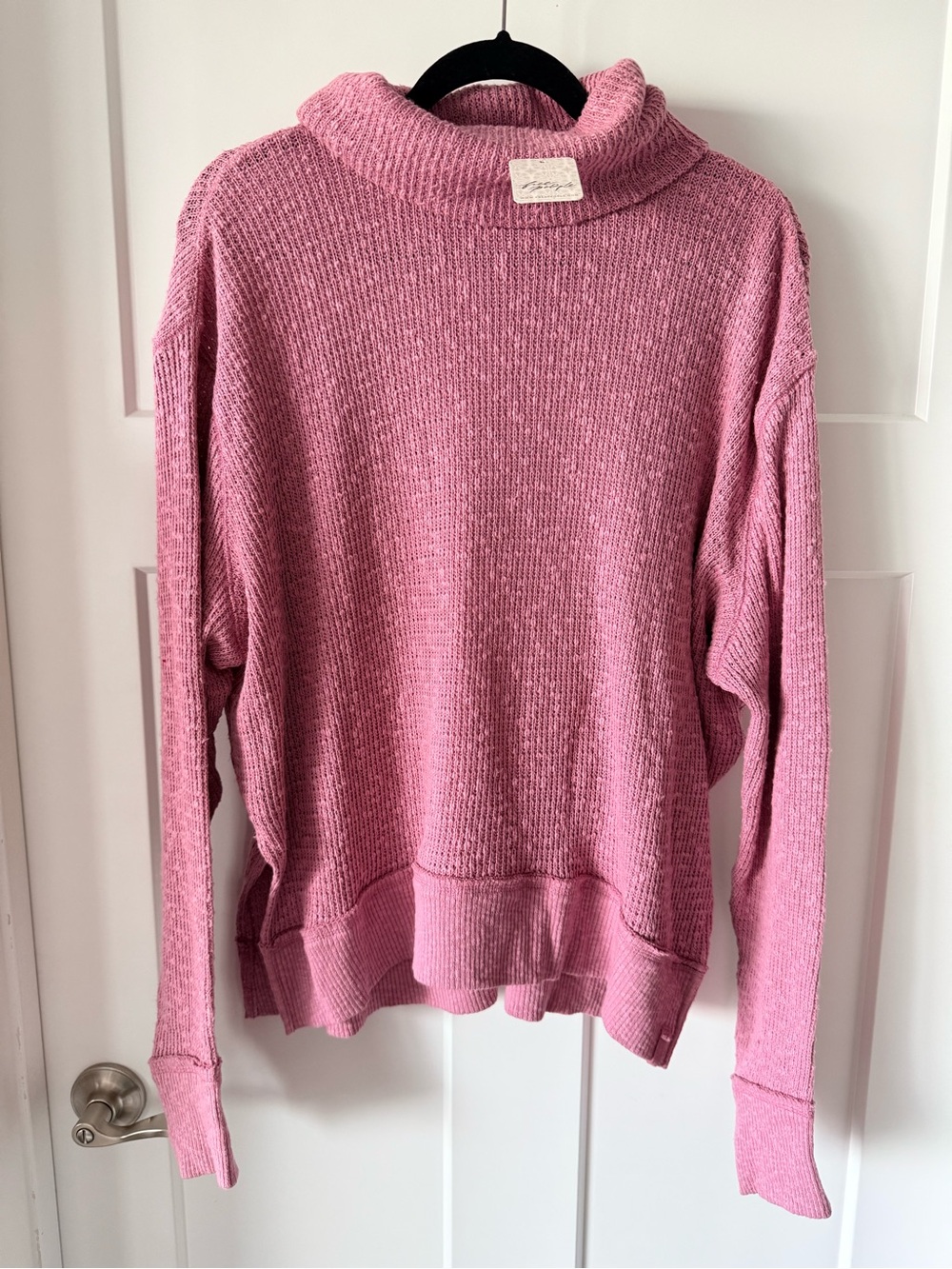Free People Dusty Rose Smoked Pink Turtleneck Sweater NWT Size Medium